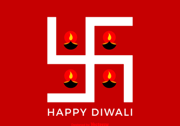 Free Vector Happy Diwali Swastika - vector #420417 gratis