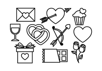 Free Valentines Icons Vector - Free vector #422277