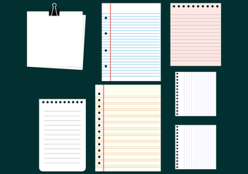 Blank Notes Collection Vectors - Free vector #422407