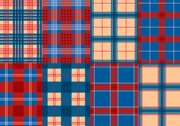 Flannel Red Blue Texture Vector - Free vector #422457