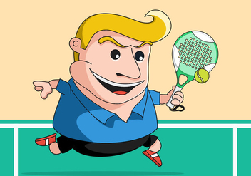 Squatty Tennis Player Vector - vector gratuit #422587 