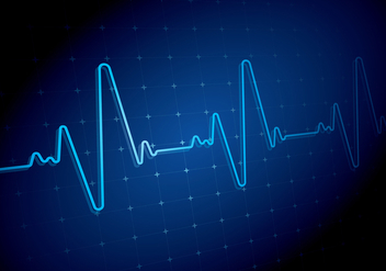 Heart Rate Blue Backgound Free Vector - Kostenloses vector #422657