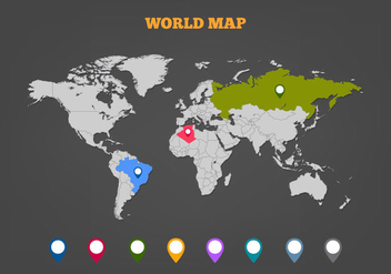 Free Vector Map Legend With Colored Markers - бесплатный vector #422817