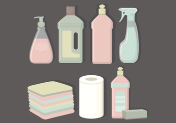 Vector Collection of Cleaning Products - Kostenloses vector #423097
