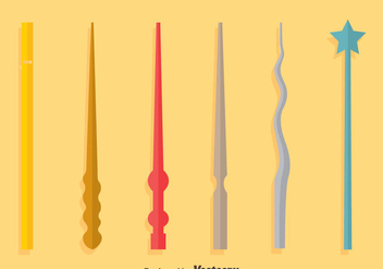 Colorful Magic Stick Vectors - vector #423437 gratis