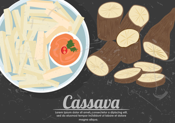 Fried Cassava Vector - vector #423647 gratis