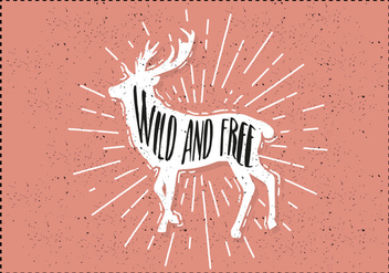 Free Hand Drawn Deer Background - Free vector #423717
