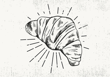 Free Hand Drawn Croissant Background - Free vector #423777