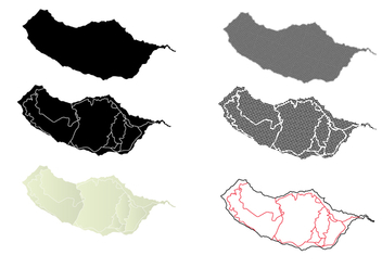 Madeira Silhouette Map - vector gratuit #424117 