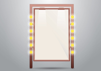 Lighted Mirror or Sign Vector - vector gratuit #424557 