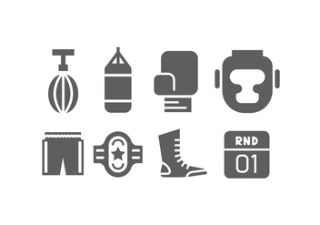 Simple Boxing Vector Icons - vector gratuit #424687 