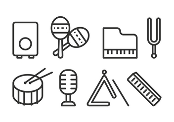 Free Music Instrument Icons - vector #425427 gratis