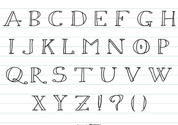Hand Drawn Sketchy Alphabet Collection - vector #425447 gratis
