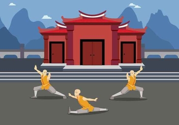 Free Wushu Exercise illustration - бесплатный vector #425467