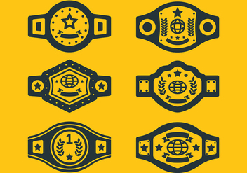 Free Championship Belt Icons Vector - vector gratuit #425807 