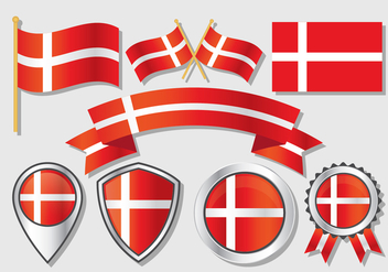 Danish Flag Vector Collection - Kostenloses vector #426437