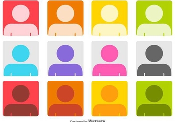 Colorful Headshot Vector Icons - vector #426507 gratis