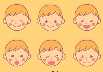 Hand Drawn Baby Face Expression vector - Free vector #426557