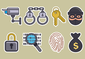Theft Vector Icons Set - Free vector #426897