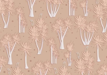 Yucca Pattern Brown Color Vector - Free vector #427217