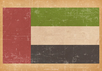 United Arab Emirates Flag on Grunge Background - Free vector #427287