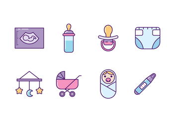 Baby and Maternity Icons - Kostenloses vector #427587