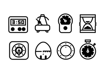 Timer Tool Icon Vectors - Free vector #428157