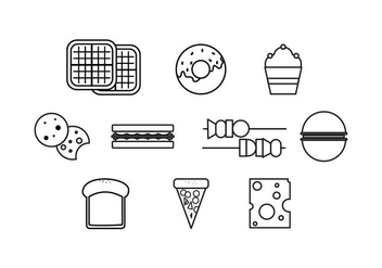 Free Food Line Icons Vector - Free vector #428867