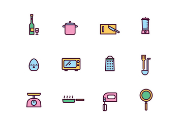 Cooking Tools Icons - Free vector #428887