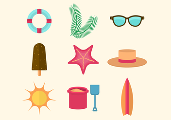 Free Flat Beach Icons - Kostenloses vector #429017