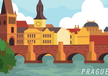 Prague Vector Illustration - vector gratuit #429137 