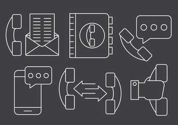 Free Linear Phone Management Icons - vector #429357 gratis
