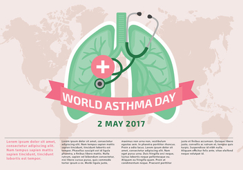 World Asthma Day Template Vector - Free vector #429557