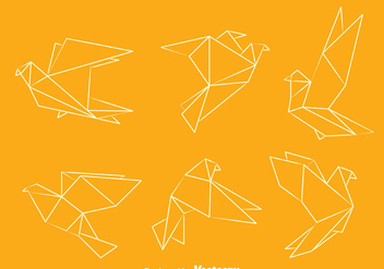 Origami Pigeon Vectors - vector gratuit #429827 