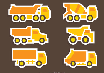 Great Yellow Trucks Collection Vector - vector gratuit #430027 
