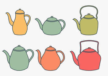 Teapot collection - vector #430057 gratis