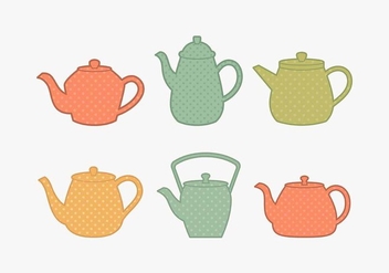 Polkadot Teapot Collection - Free vector #430187