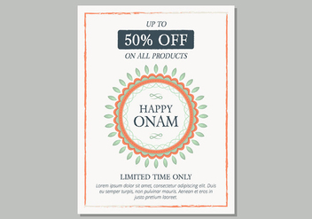 Onam Sale Poster Template - Free vector #430197