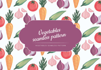 Vector Hand Drawn Vegetables Pattern - Free vector #430457