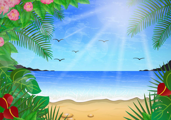 Floral Scene Of Playa - Kostenloses vector #430497