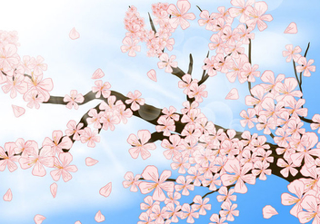 Peach Blossom In Shinny Day - vector gratuit #430507 