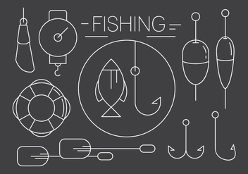 Free Linear Fishing Icons in Minimal Style - vector gratuit #430697 