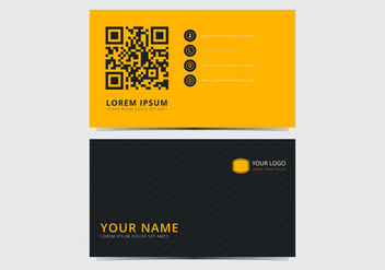 Yellow Stylish Business Card Template - бесплатный vector #430707