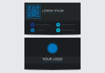 Blue Stylish Business Card Template - Kostenloses vector #430717