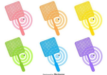 Vector Collection Of Fly Swatter Icons - Free vector #430737