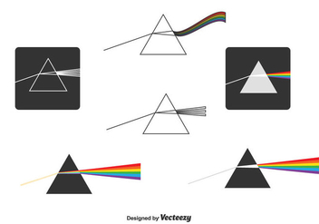 Prism And Light Rays Vector - Free vector #430777