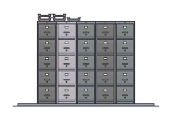 Stack of File Cabinet Vectors - vector #430807 gratis