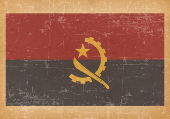 Flag of Angola on Grunge Background - Free vector #431227