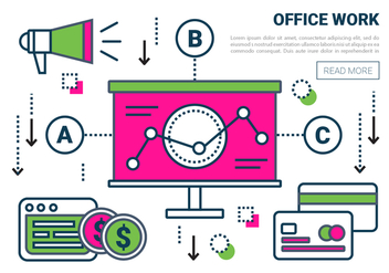 Free Linear Office Work Vector Elements - Free vector #431517