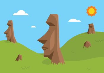 Easter Island Landmark - vector gratuit #431637 